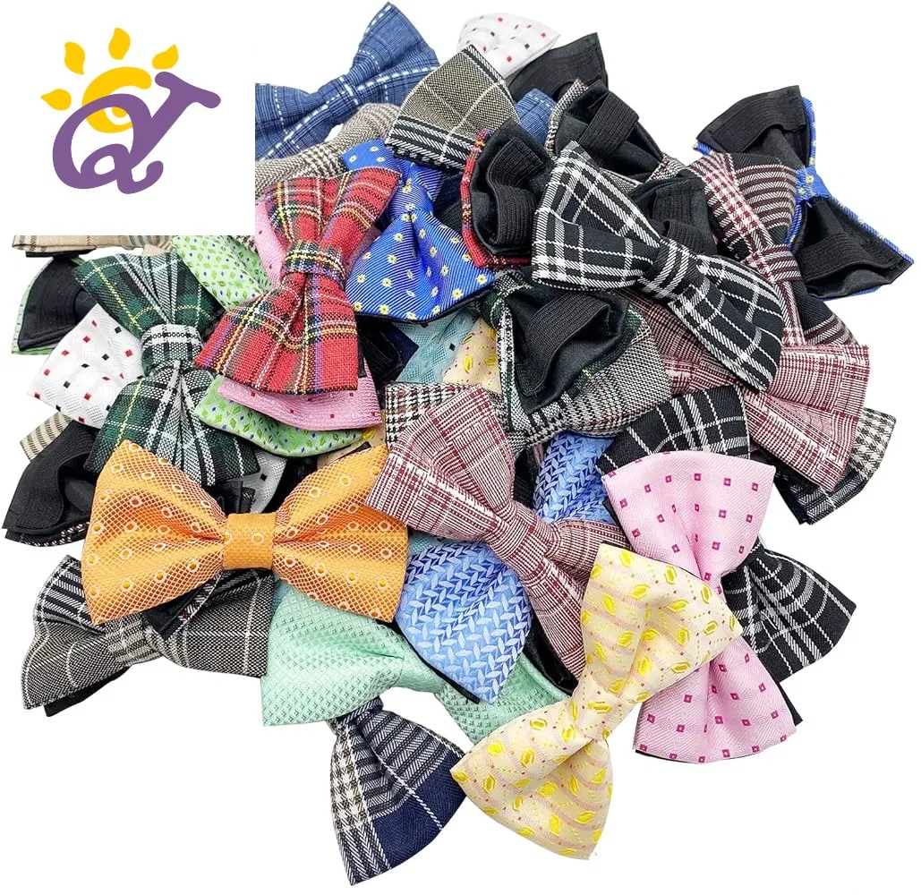 Yuki OEM New Released Pet Supplier Sublimation Pet Bowtie Polyester Custom Print Fashionable Dog Bowtie