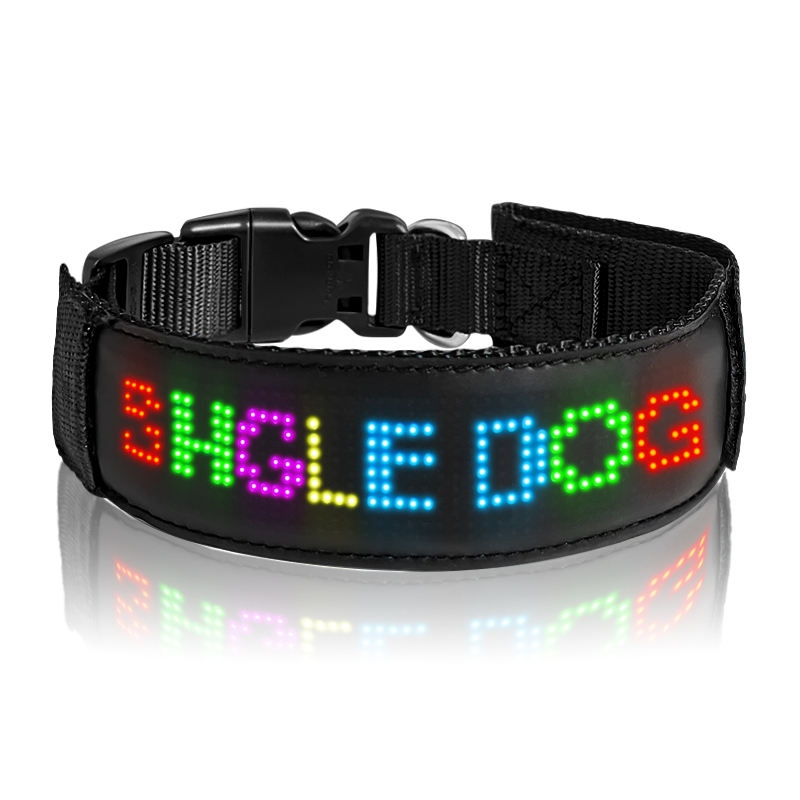USB Rechargeable LED Lights Pet Dog Collar Custom Pets Accessories Safety Reflective Collar