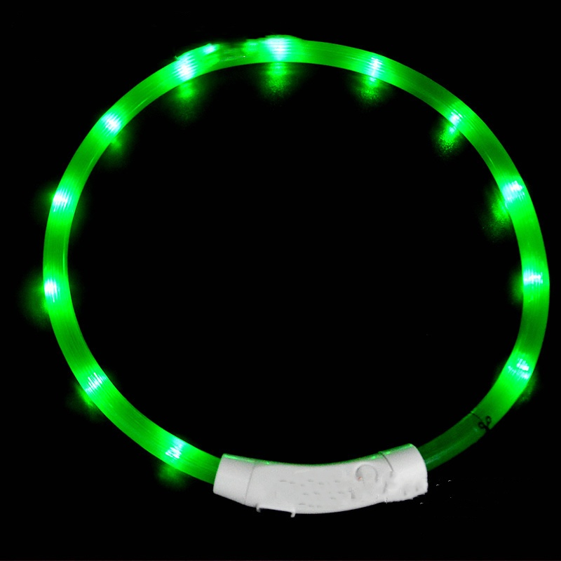 USB Rechargeable LED Dog Pet Flashing Collar Light up Chargeable