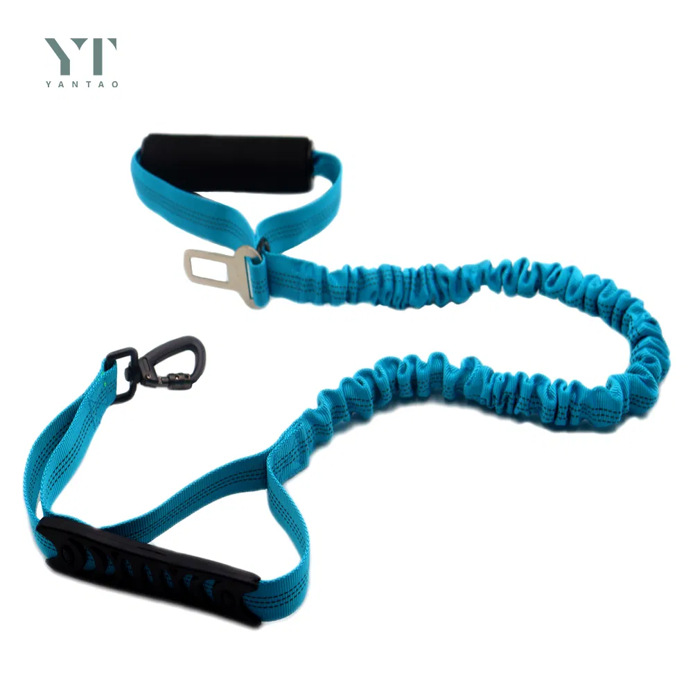 Heavy Duty Pet Supply Dog Leashes with Padded Traffic Handle Reflective Elastic Bungee Hands Free Rope Suitable Training Dog Running Leash