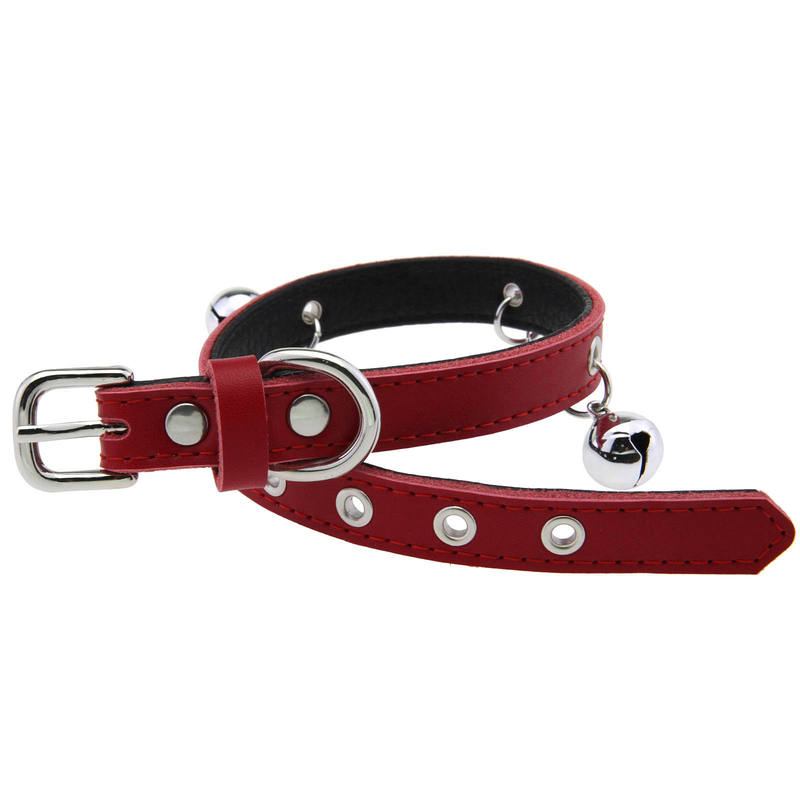 Hot Selling Solid Color PU Pet Collar Adjustable Waterproof