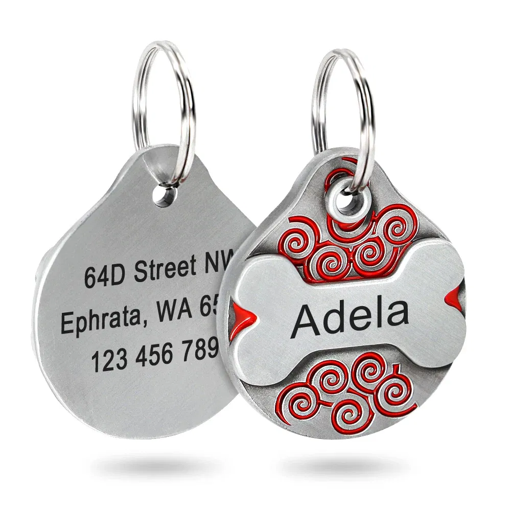 Personalized Dog Tag Free Engraving Dogs ID Tags Nameplate Dog Plate Anti-Lost Pet Accessories Dog Tag for Collar Necklace