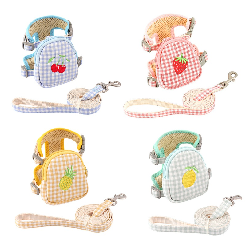 Blue Color Outdoor Backpack Bag Pet Accessories Cat Dog Leash Harness for Small Dog Teddy