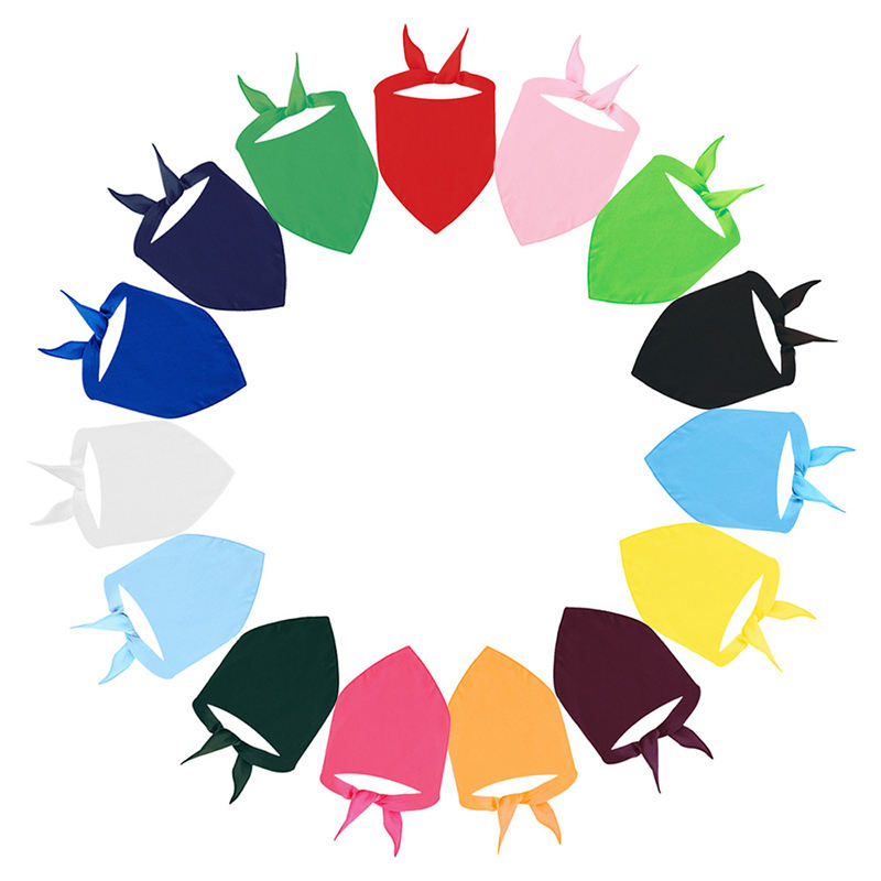 OEM ODM Sublimation Polyester Cotton Custom Logo Pet Triangle Dog Scarf Bandana