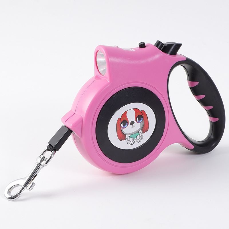 Cartoon Automatic Retractable Dog Leash Rope Leash Portable Pet Lead Rope for Dog and Cat