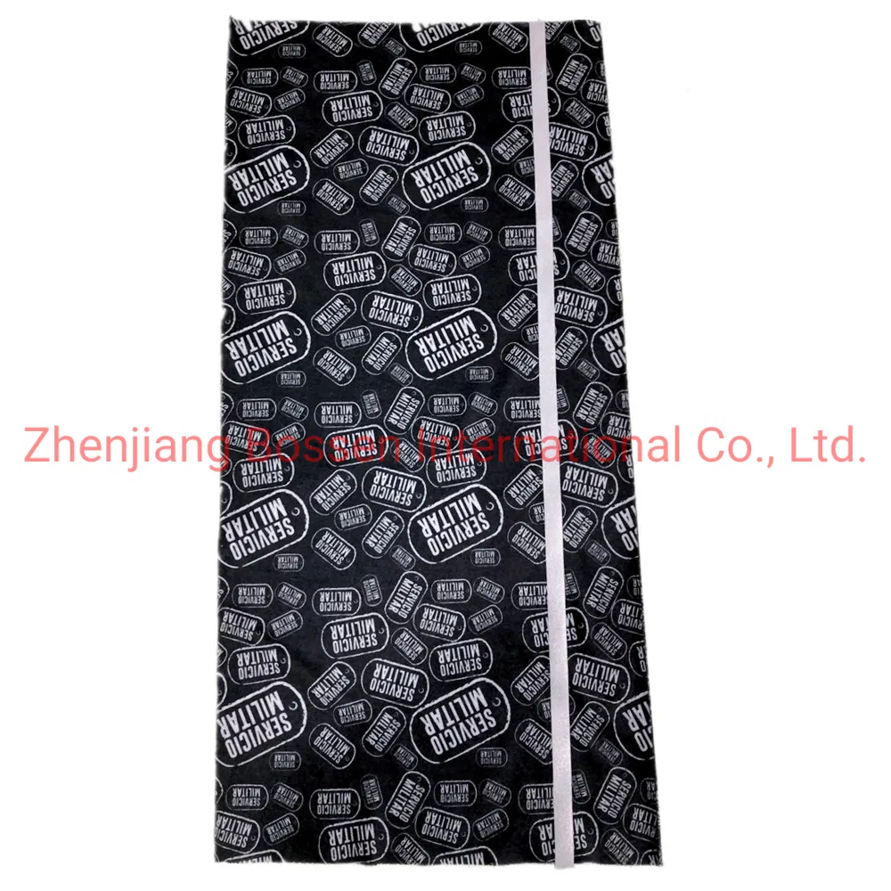 OEM Customized Black Logo Printed Hi Vis Neck Tube Gaiter Bandana Scarf