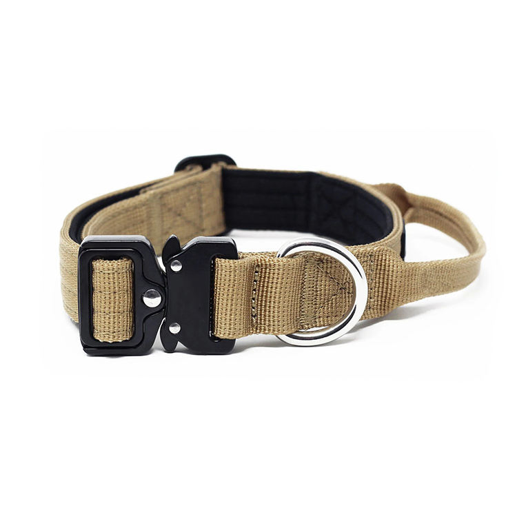 1 Inch Luxury Adjustable Tactical Heavy Duty Soft Neoprene Nylon Padded Custom Laser Engraved Metal Buckle Training Pet Dog Collar