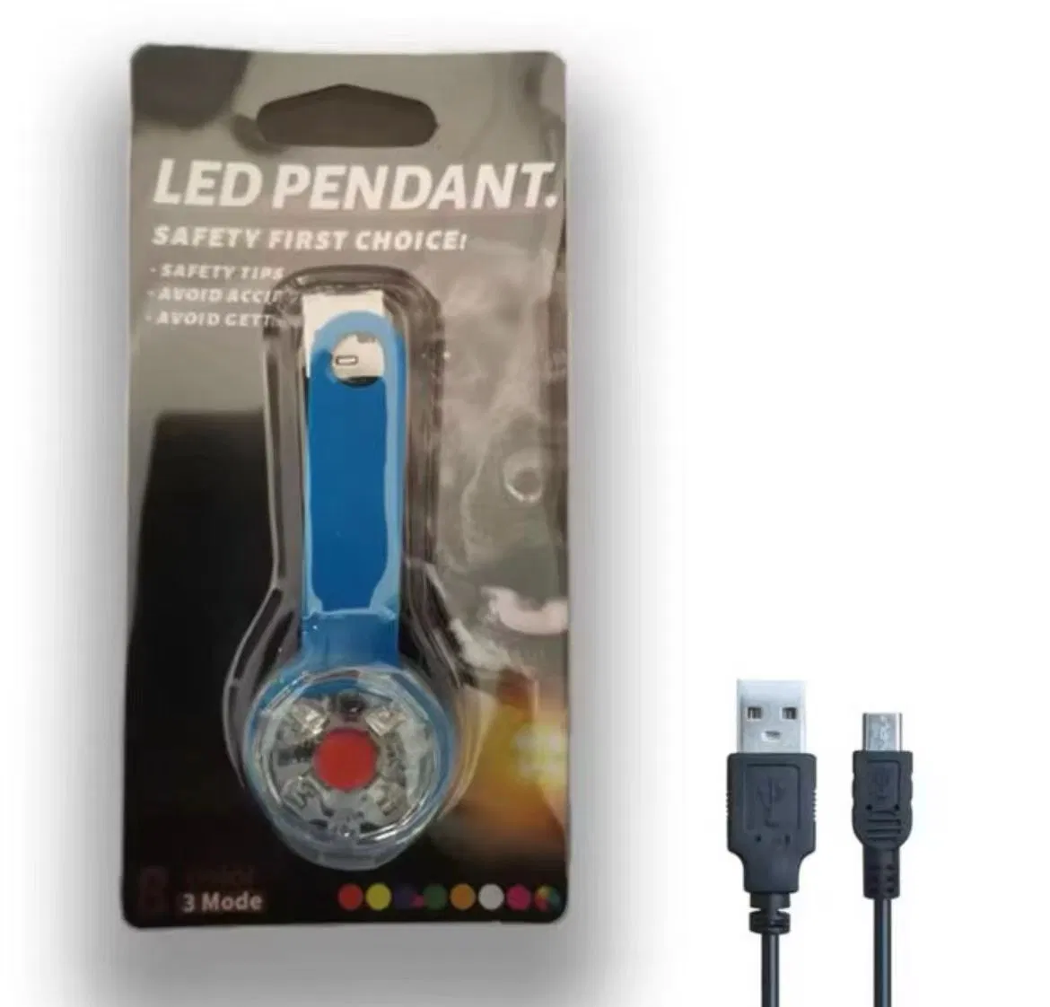 Custom USB Rechargeable LED Dog Collar Lights Waterproof Pet Cat Light Pendant