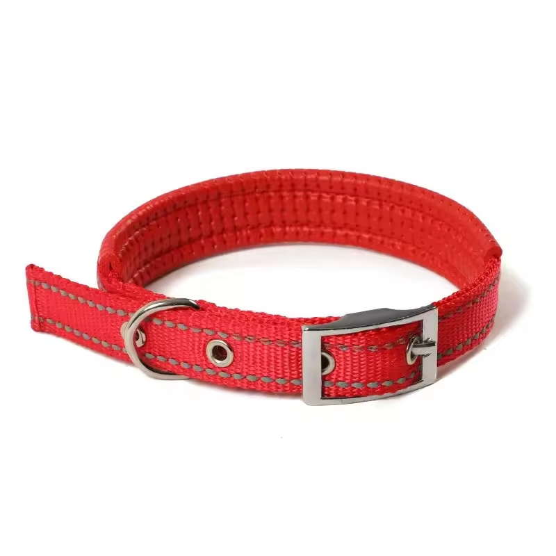 Pet Accessories Suppliers Rope Polyester Adjustable Dog Collar with Reflective Belt