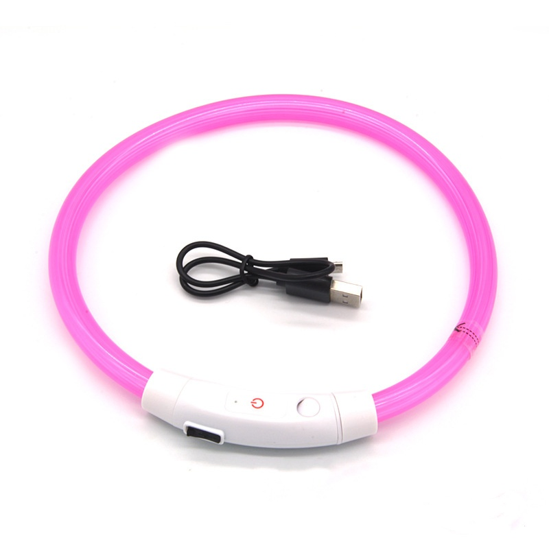 LED Dog Collar Light Multi-Color USB Charging Pet Necklace Night Charging Collars