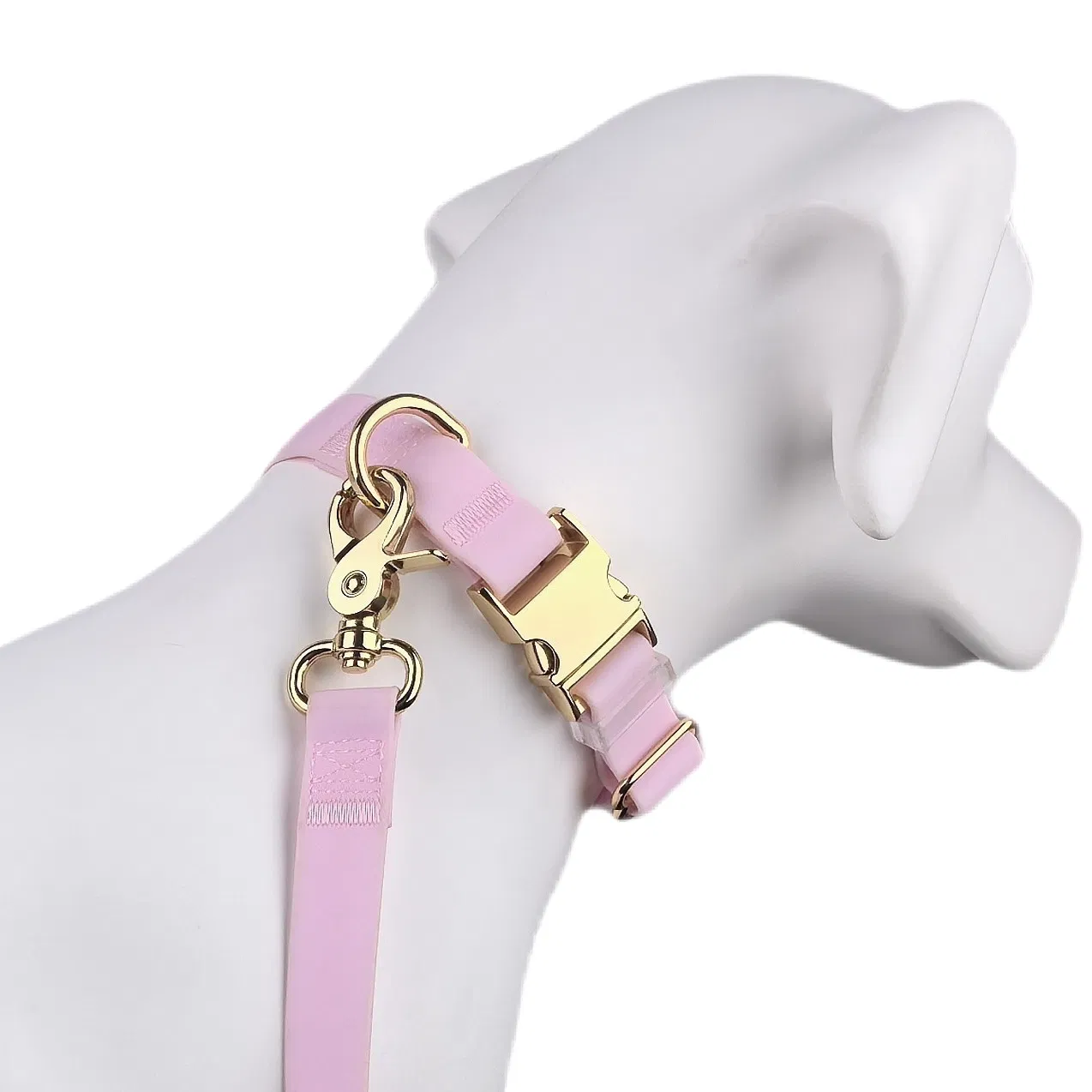 Water Resistant Dog Collar Pet Supplies Manufacturer Custom Made PVC Coated Collar Leash Harness Personlized Logo Coloar Metal Buckle Training Collar