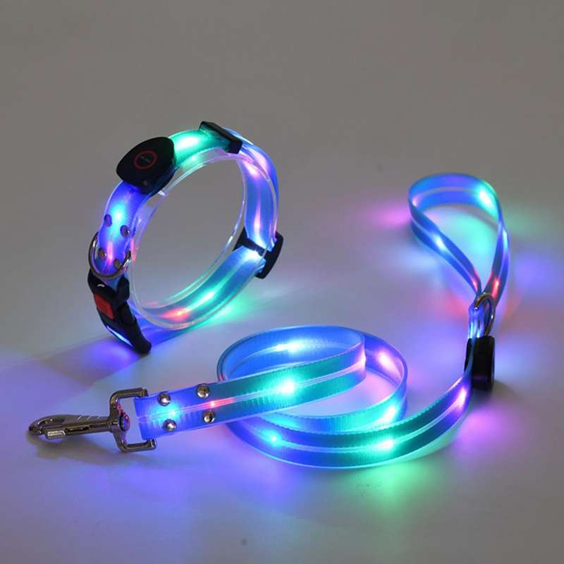 Hot Sale LED Pet Collar Rechargeable Collar for Dogs Night Safety