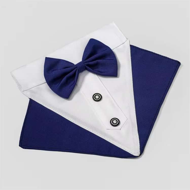 New Fashion Pet Cat Bowtie Collar Triangle Scarf Adjustable Tuxedo Suit Wedding Dog Bandana for Birthday Party