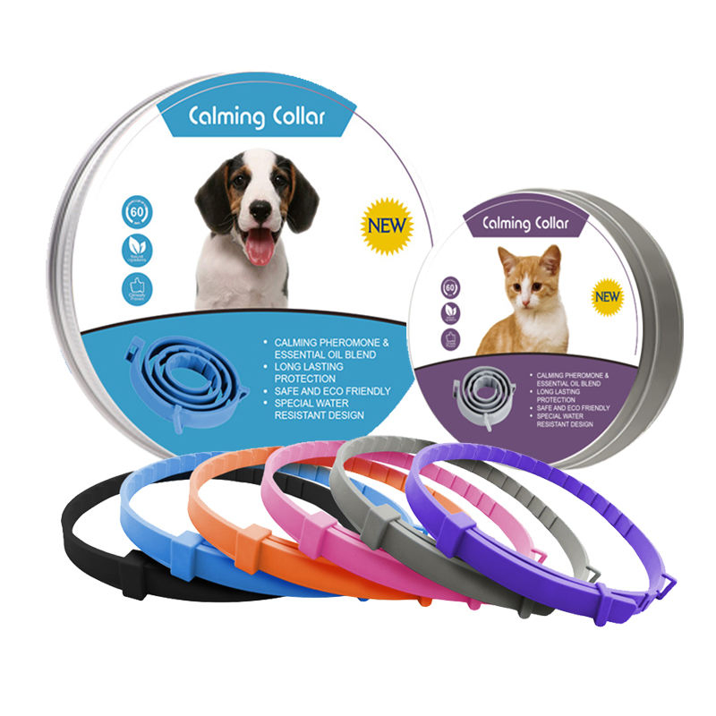 Custom Logo Free Sample Natural Plant Essential Oil Lavender Oil Dog Cat Calming Collar for Pet