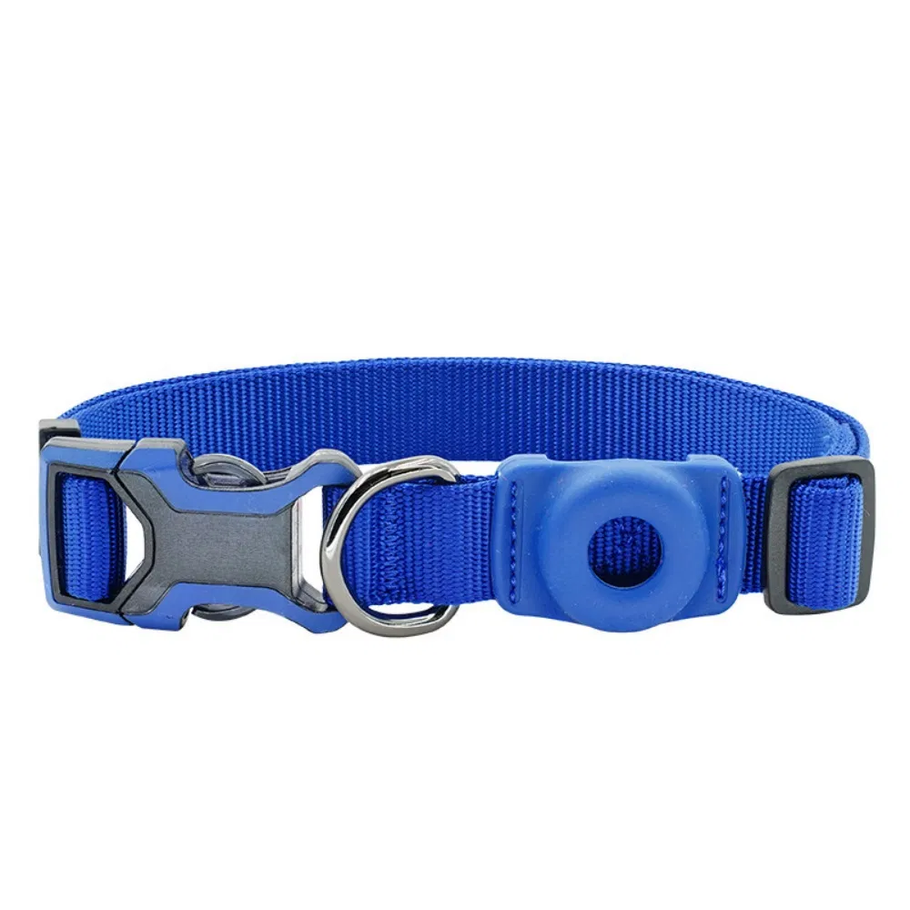Nylon Dog Collar Customization Airtag Collar Dog Tracker Collar Customized Pet Collar with Silicone Air Tag Holder Hunting Training Collar