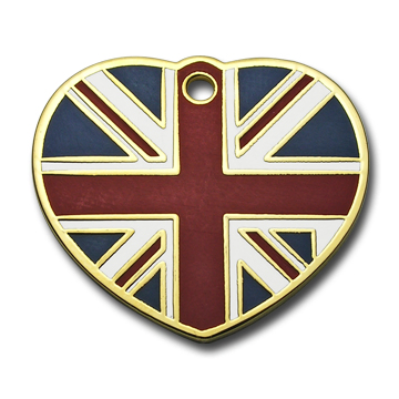 Custom Bone Shape Soft Enamel Metal ID Pet Dog Tag