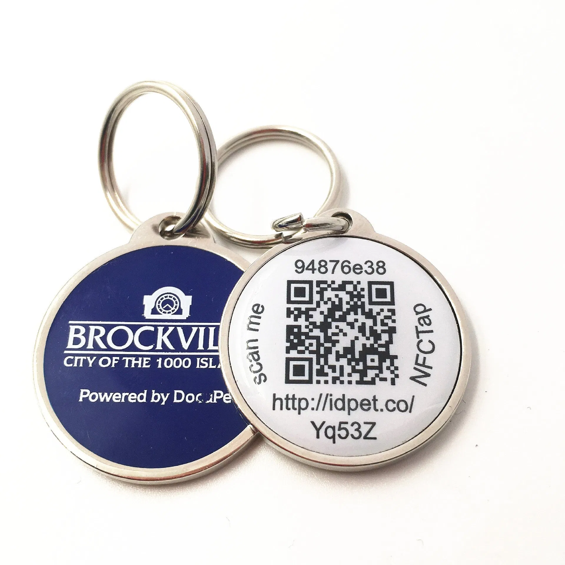 Personalized Custom Engraved Qr Code Dog Collar Name ID Tags for Pet