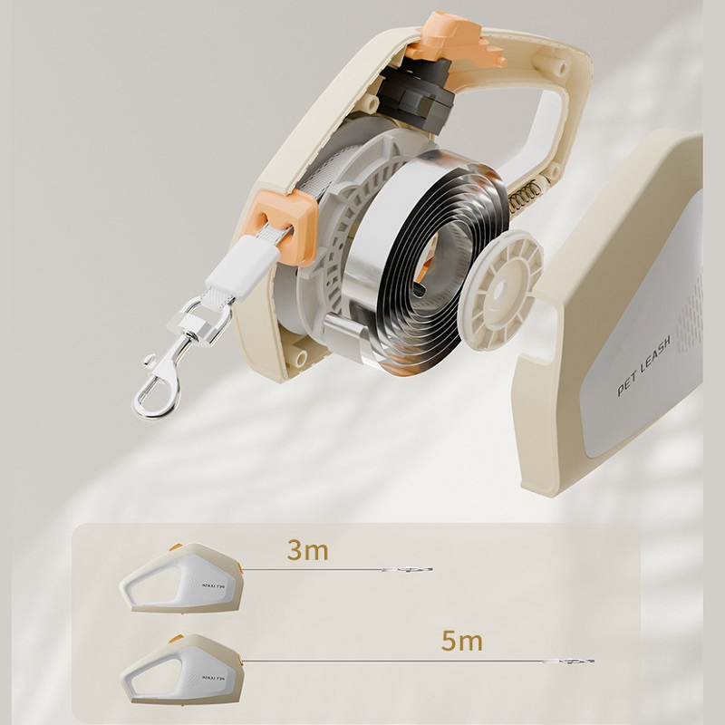 Pet Product Retractable Leash for Summer with Heat Resistant and Breathable Materials