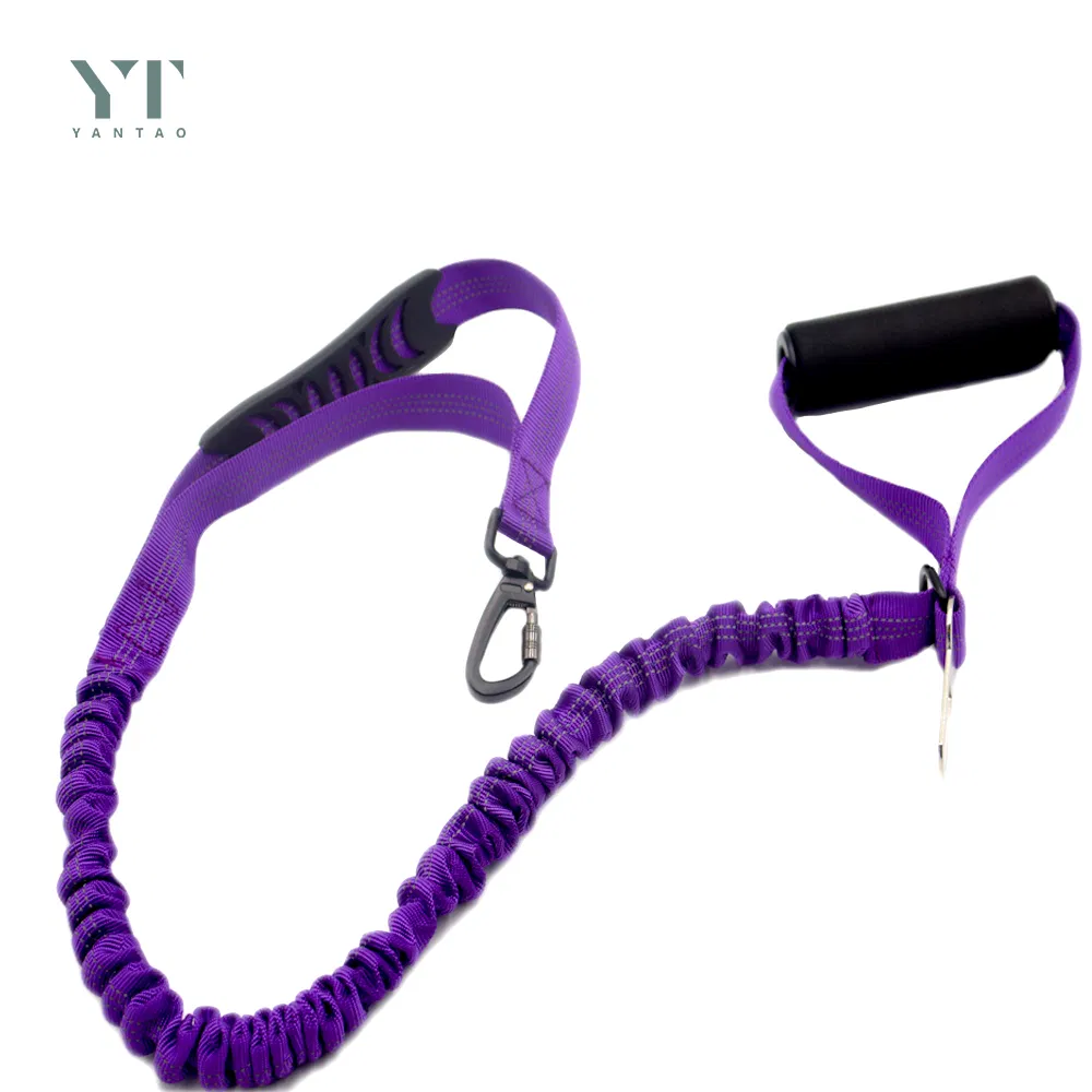 Heavy Duty Pet Supply Dog Leashes with Padded Traffic Handle Reflective Elastic Bungee Hands Free Rope Suitable Training Dog Running Leash