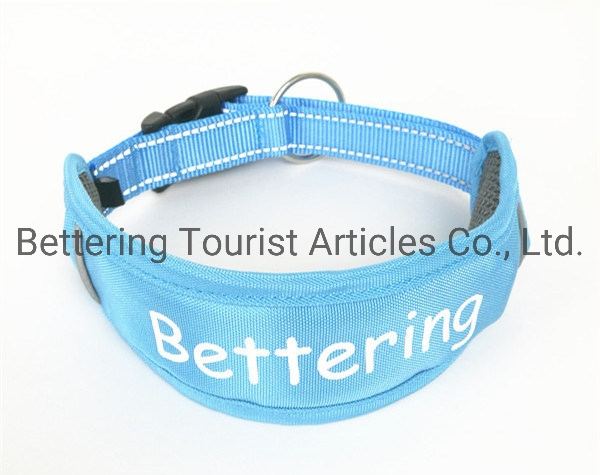 2024 Blue Reflective Bright Color Pet Collar Bettering Direct Supply