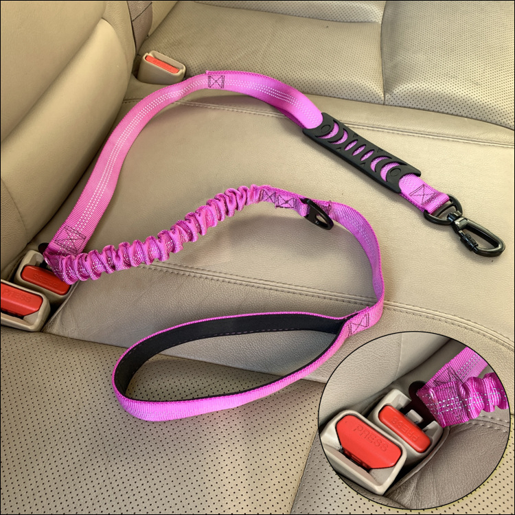 Buffer Retractable Reflective Car Pet Leash