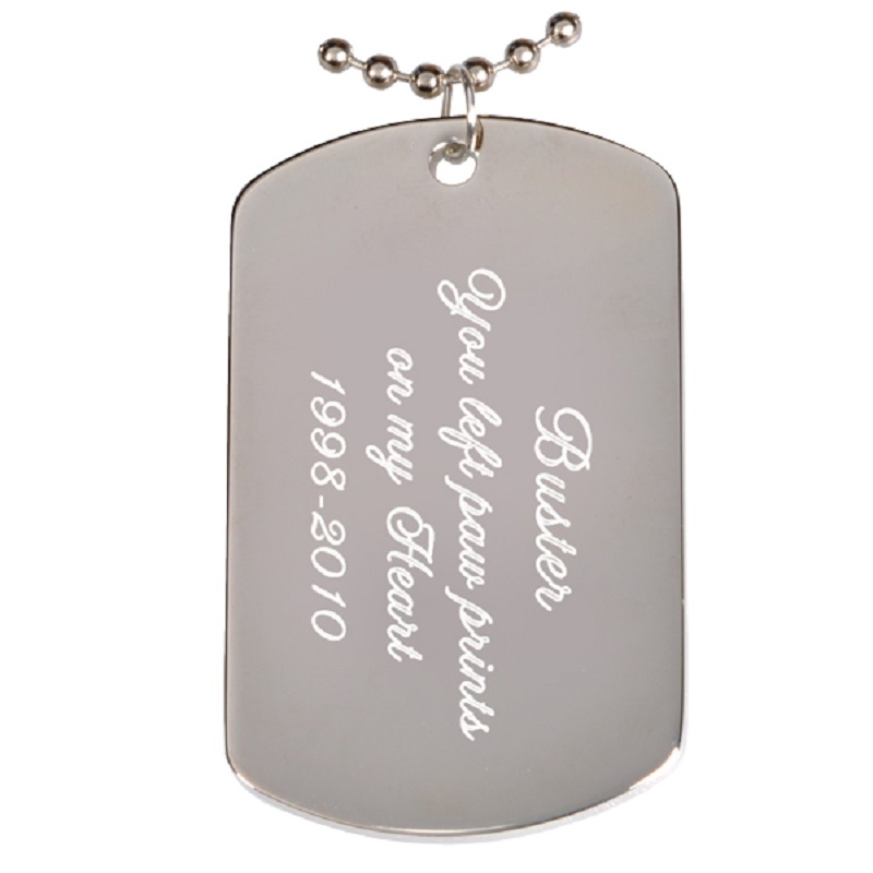 fashion Metal Blank Bone Shaped Dogtag Stainless Steel Dog ID Tags Pet ID