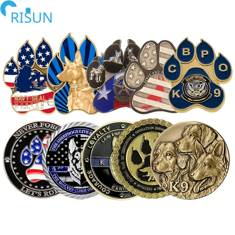 Dog Paw Challenge Coin