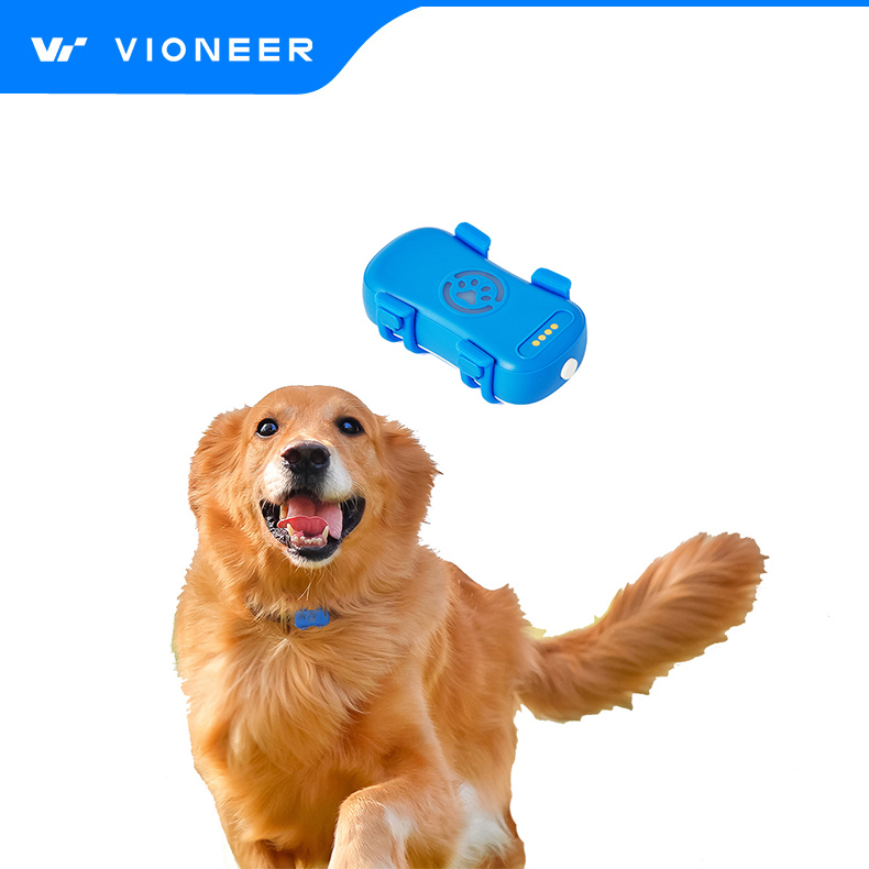 Vioneer Hot Sales Small Anti-Lost Waterproof 4G Pet Collar GPS Tracker for Dogs Cats