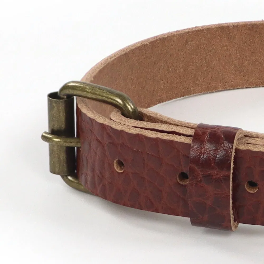 Basic Classic Leather Dog Collar Personalized Dog Waterproof Calming Collars for Pet Dogs Outdoors and Training