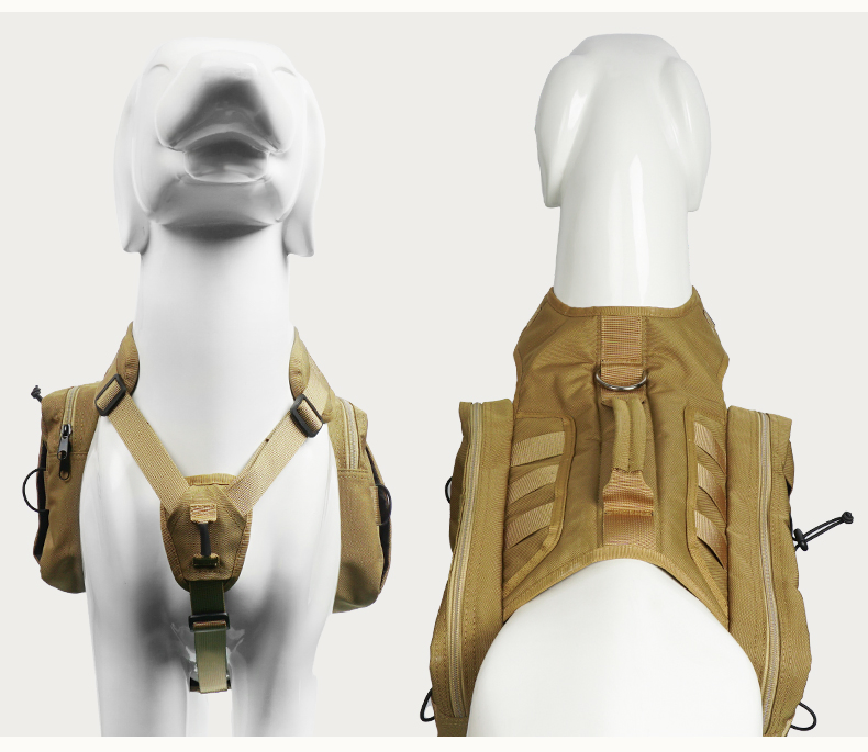 Customized Pet Backpack Harness Wholeasale Dog Vest, No Pull Dog Harness with New Arrival Dual Storage Bag