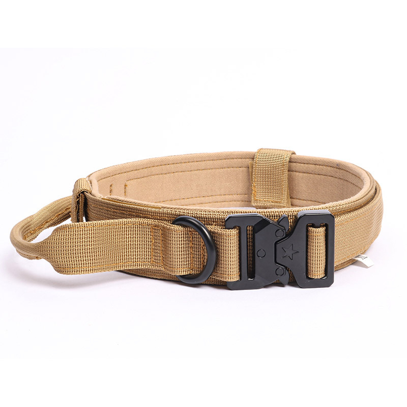 Outdoor Training Adjustable Pet Collar Explosion Proof Neck Clash Tactical Dog Collar