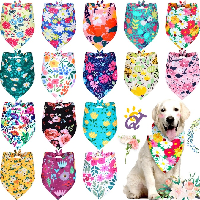 Yuki Productos Para Mascota for Cat and Dog Polyester Cooling Triangular Bandana Pet Neck Scarf