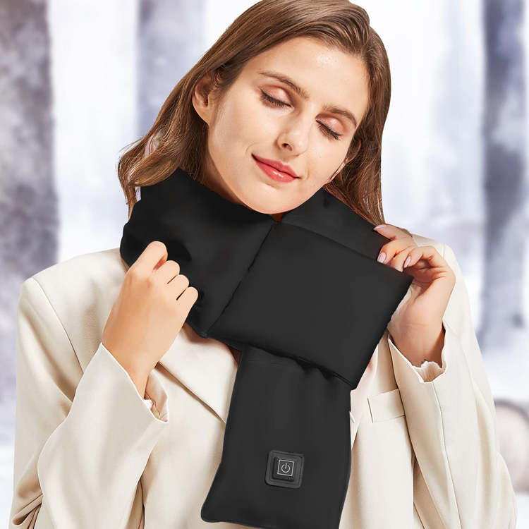 Unisex Heated Scarf Neck Heating Pad USB Rechargeable Warm Heated Scarfs