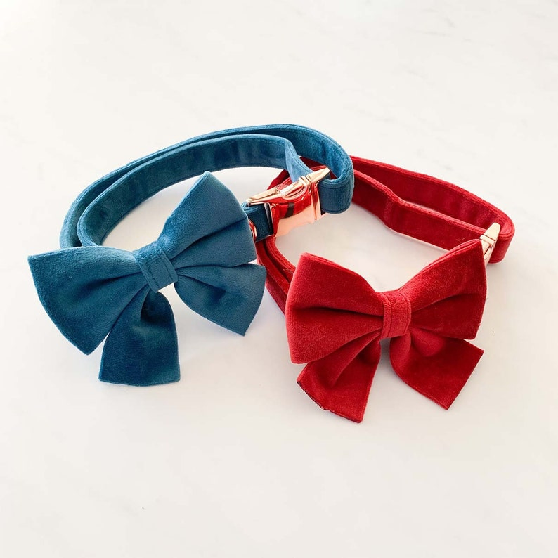Hanyang Spring Collection OEM Polyester Custom Velvet Bowtie Pet Dog Velvet Bowtie