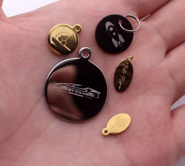 1/6 Engraved Metal Logo Blank ID/Name Tag Custom Dog Pet Tag