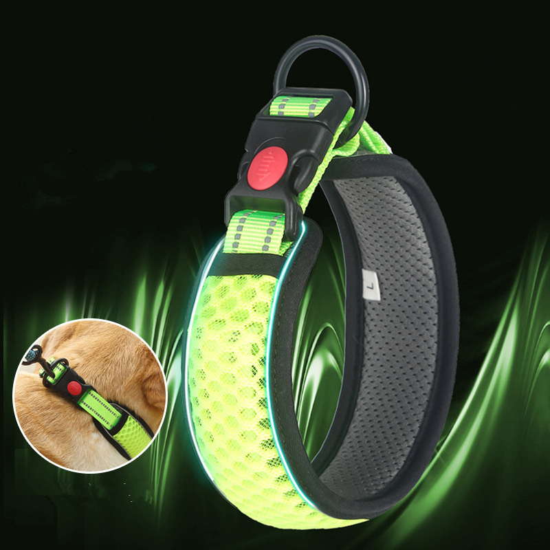 Outdoor Activities Pet Accessories Honeycomb Breathable Mesh Dog Collar Adjustable Pet Collar