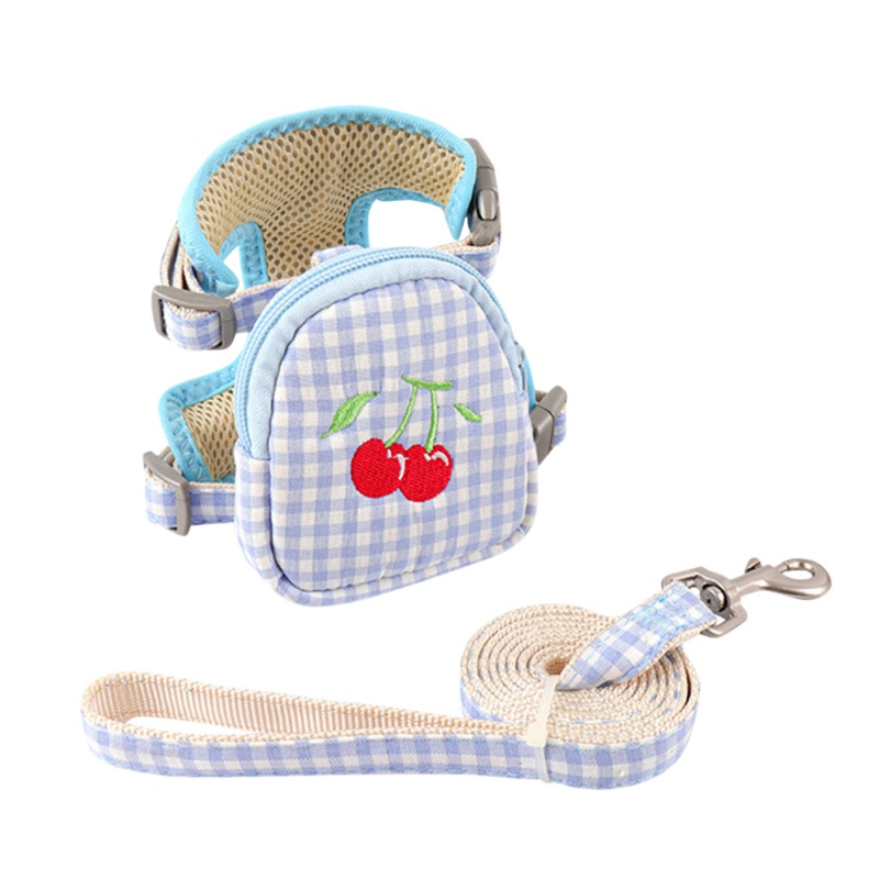 Blue Color Outdoor Backpack Bag Pet Accessories Cat Dog Leash Harness for Small Dog Teddy