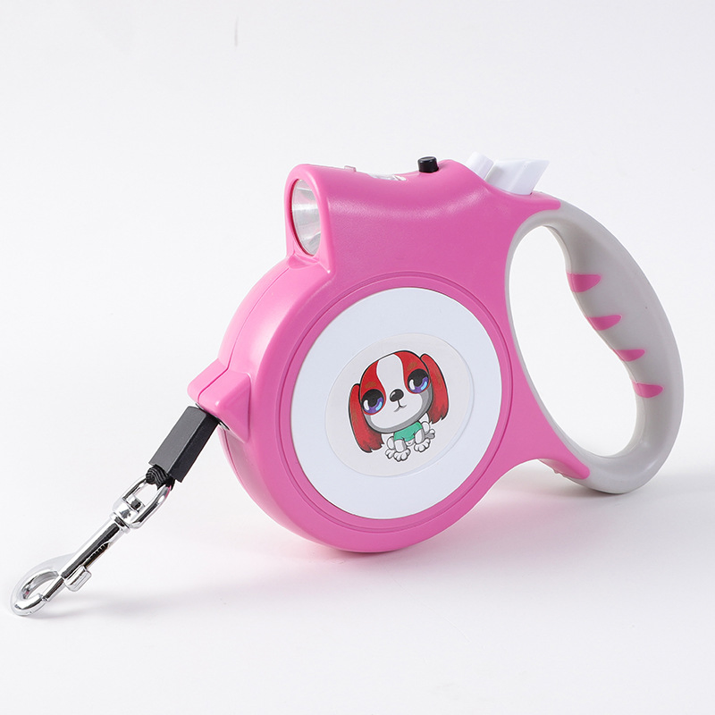 Cartoon Automatic Retractable Dog Leash Rope Leash Portable Pet Lead Rope for Dog and Cat