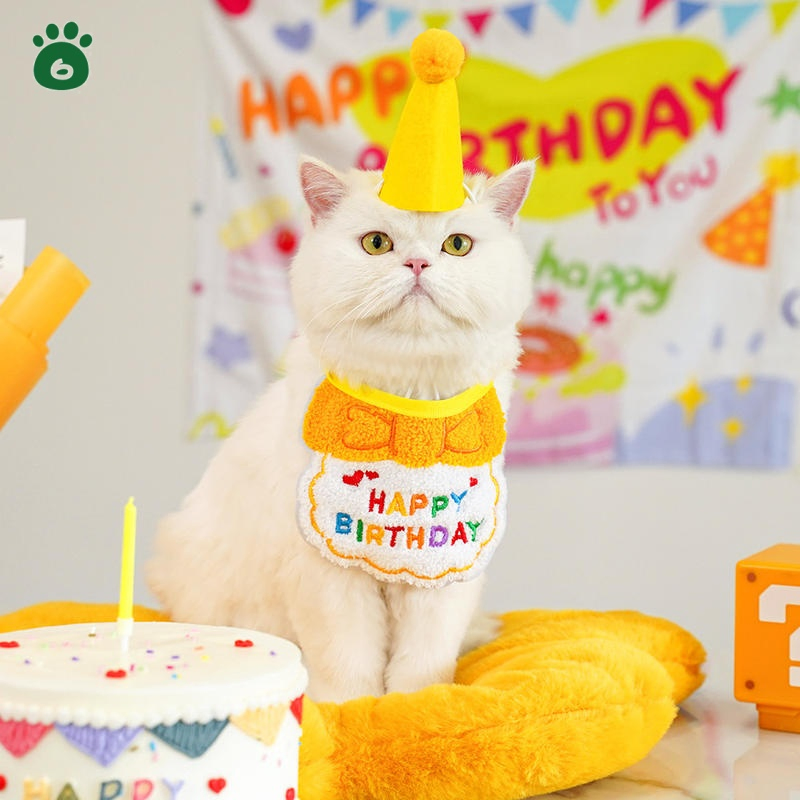 Adjustable Saliva Towel Small Pet Bandana Hand-Woven Knitted Cute Dog