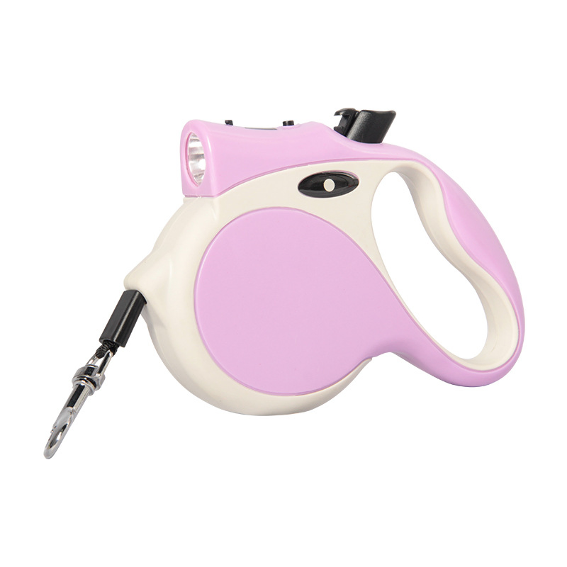 Retractable Nylon Walking Pet Cat Training LED Strip Dog Rope Leash