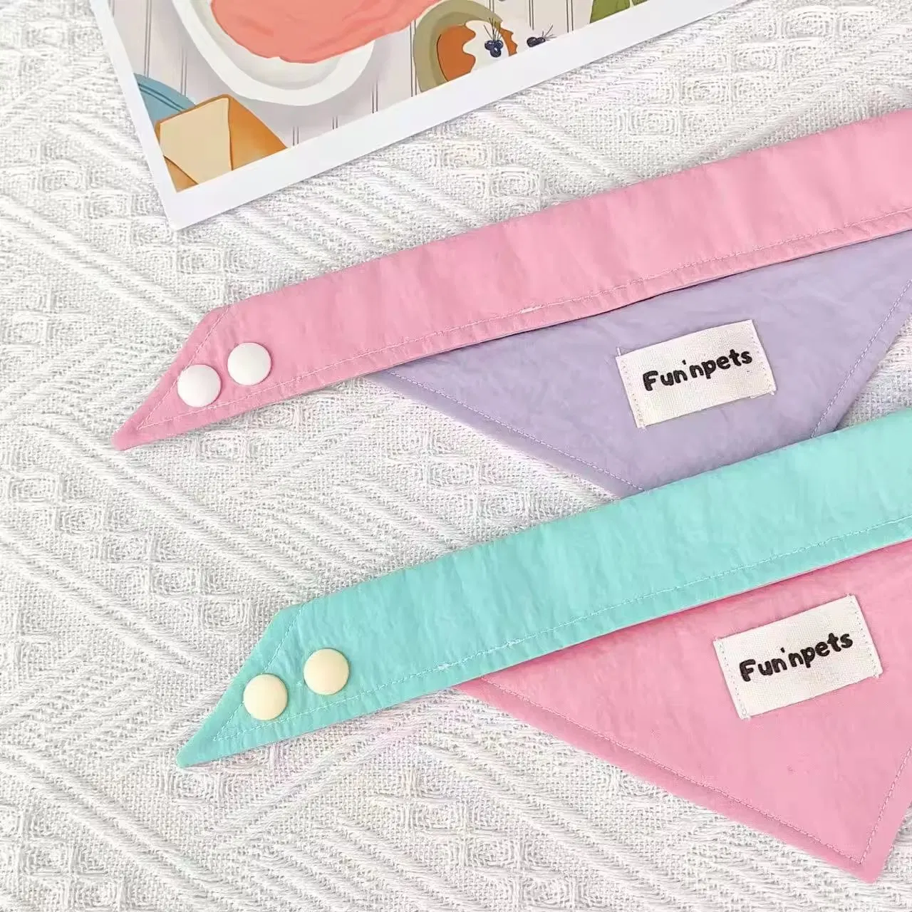 Pet Collar Fashion Saliva Towel Cat Dog Scarf Adjustable Triangle Neck Cloth