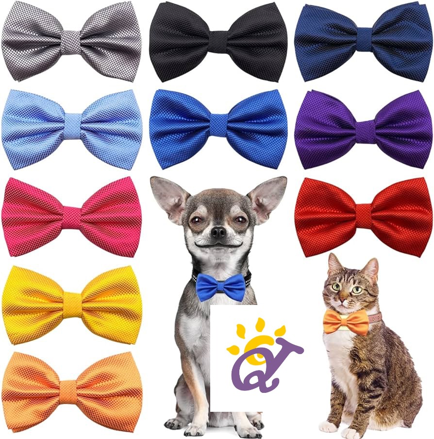 Yuki Customized Handmade Fashionable Pure Color Durable Pet Bow Tie