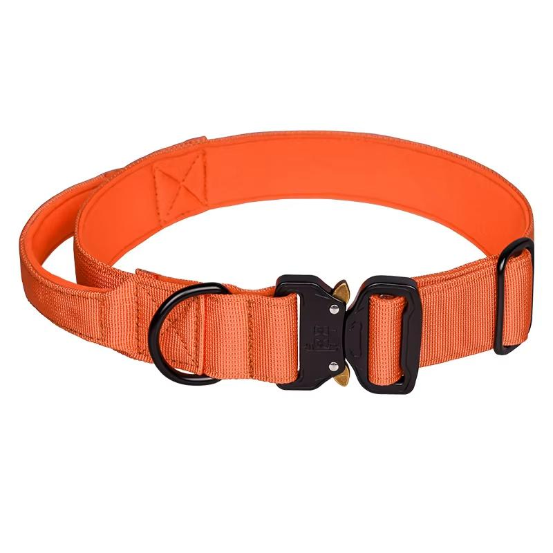 Heavy Duty Nylon Dog Collar with Metal Buckle, Reflective &amp; Custom Logo (Pet Supplies)