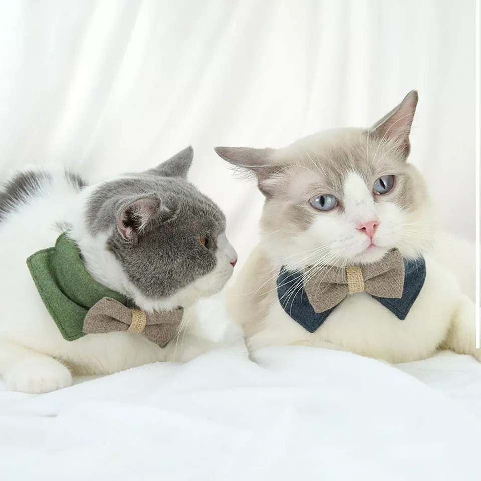 Fleece Pet Bow Tie with 3 Colors Option and Small MOQ