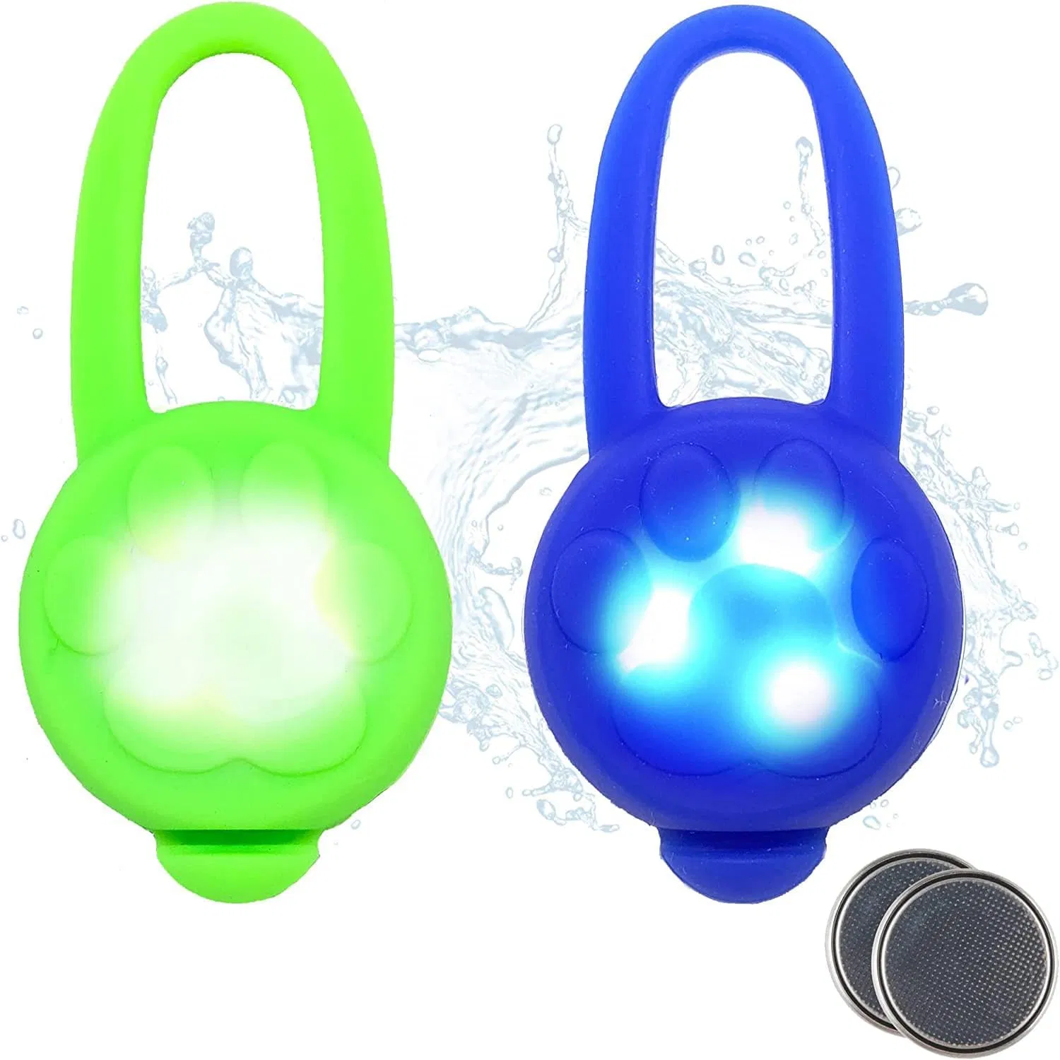 Cat Pet Silicone LED Safety Night Walking Lights Dog Collar Tag Light