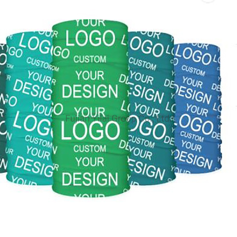 100% Polyester Pantone Color Microfiber Neck Tube Bandanas Buffs Scarf