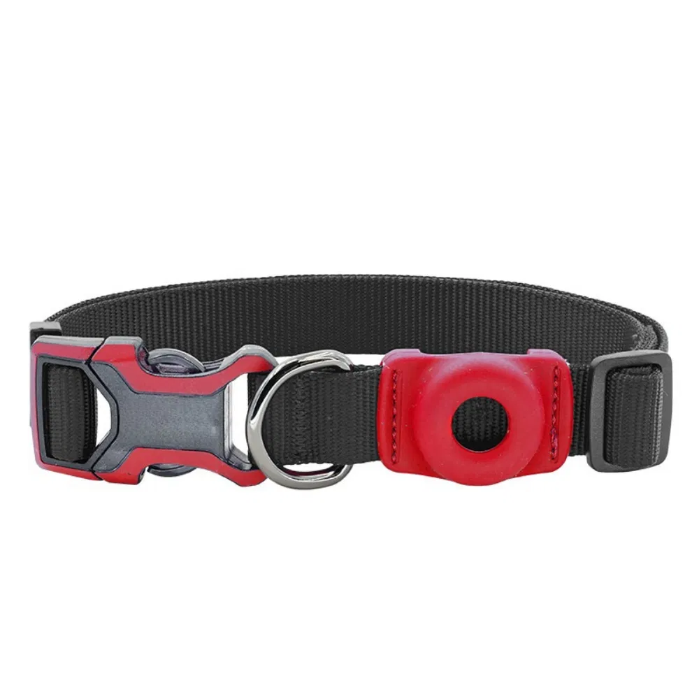 Nylon Dog Collar Customization Airtag Collar Dog Tracker Collar Customized Pet Collar with Silicone Air Tag Holder Hunting Training Collar