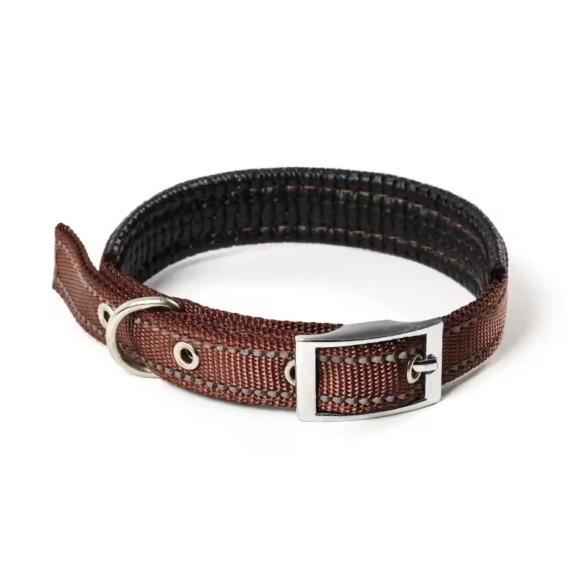 Pet Accessories Suppliers Rope Polyester Adjustable Dog Collar with Reflective Belt
