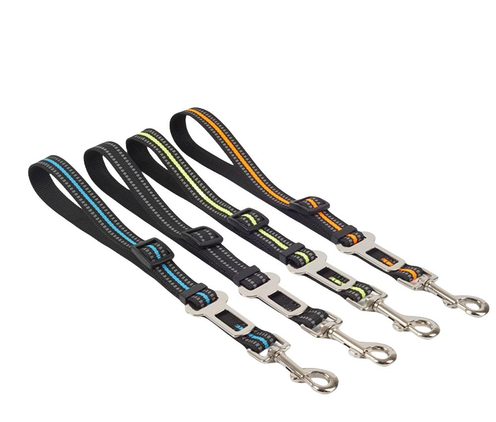 OEM ODM Dog Seat Belt in Car Adjustable Dog Seat Belt for Vehicle Nylon Pet Safety Seat Belts
