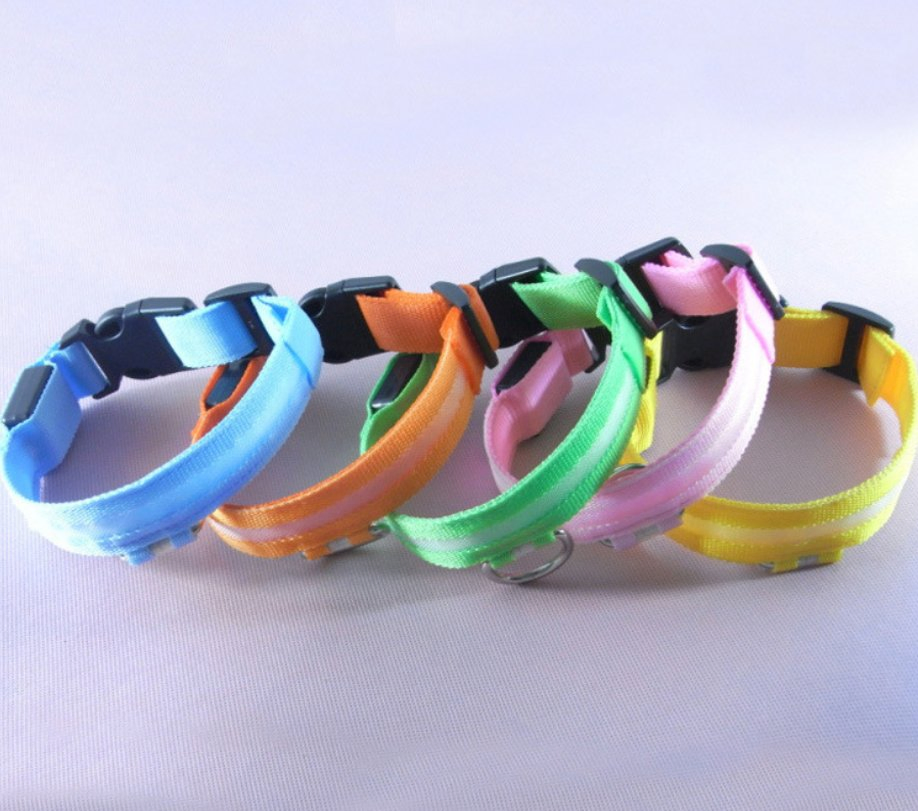 Rechargeable LED Flashing Waterproof Adjustable Night Safety Dog Pets Collars